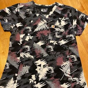 Carhartt Women's Abstract Patterned Top - Black, White, Maroon